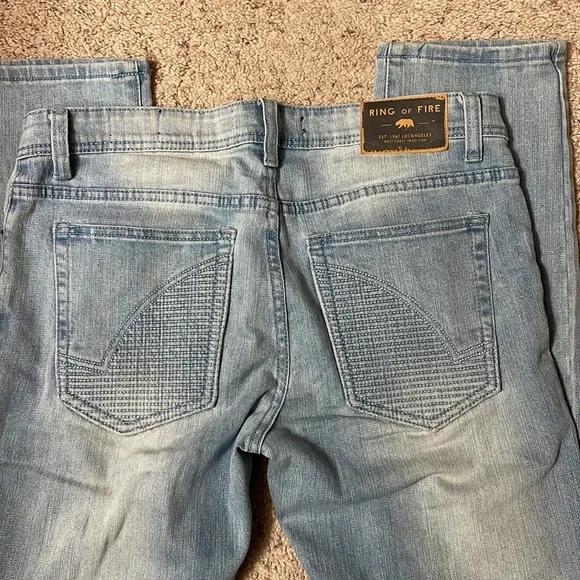 Ring of fire slim distressed biker jeans- slim stretch fit - Picture 4 of 4
